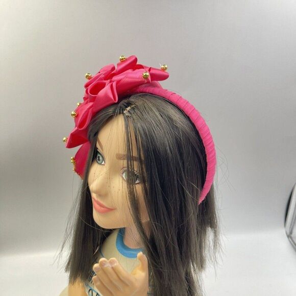 Hair Band Hand-made Hair Accessories For Girls Pink 4 in Wide - Picture 6 of 12